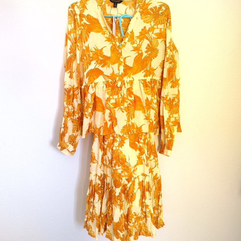 Banana Republic Summer Floral Blouse / Skirt SET